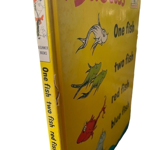 Dr. Seuss One Fish Two Fish Red Fish Blue Beginner Books Edition - Picture 4 of 9